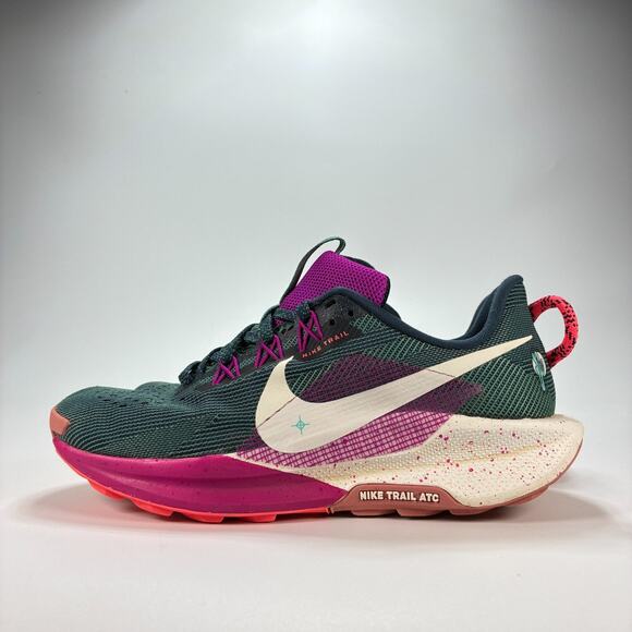 Nike Pegasus Trail 5 Green Purple Running Shoes DV3865-401 Women's Size 8.5 - Picture 4 of 11